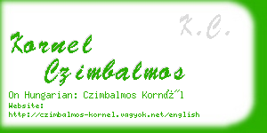kornel czimbalmos business card